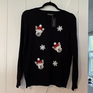 French bulldog holiday sweater-BNWT-Perfect for frenchie lovers! Size L 🐶